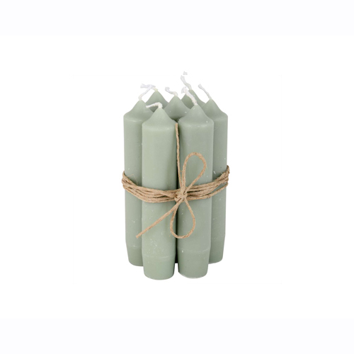 Short Dinner Candle_Dusty green1pcs