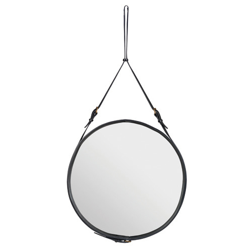 Adnet Circulaire Mirror Black 70cm