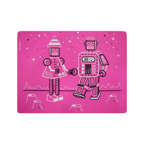 Kids Placemat Robot Love-Cotton Candy 30.5 x 40.5cm