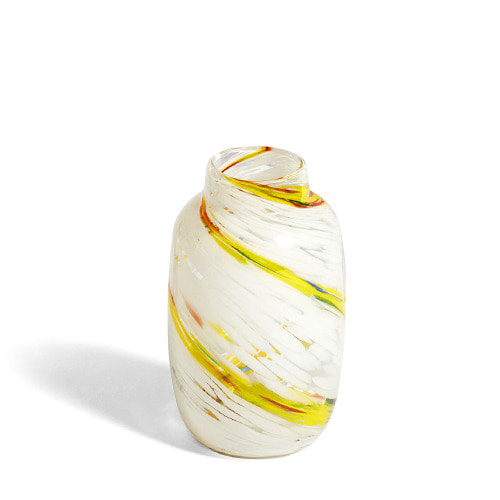 Splash Vase Round M Lemon Swirl