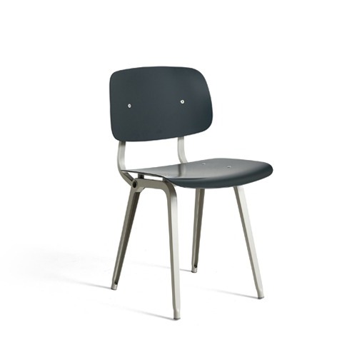 Revolt Chair Beige Powder Coated Steel-Granite Grey