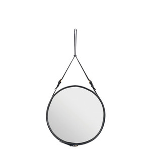 Adnet Circulaire Mirror Black 58cm
