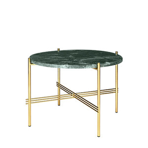 GamFratesi TS Table Ø55 Marble Green/brass