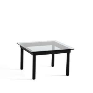 Kofi Table(941713) 코피 테이블  Clear Glass/Black Water-Based Lacquered Oak