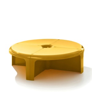 4/4 Table &amp; Shelf Honey Yellow