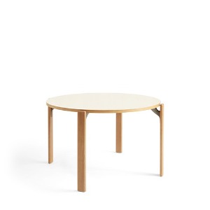 Rey Table Ø128 x H74.5 cm  레이 테이블 화이트 라미네이트 / 골드 레그