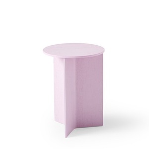Slit Table Wood Round High 슬릿 테이블 우드 라운드 하이 핑크