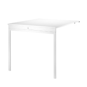 Folding Table Black Stained White/White